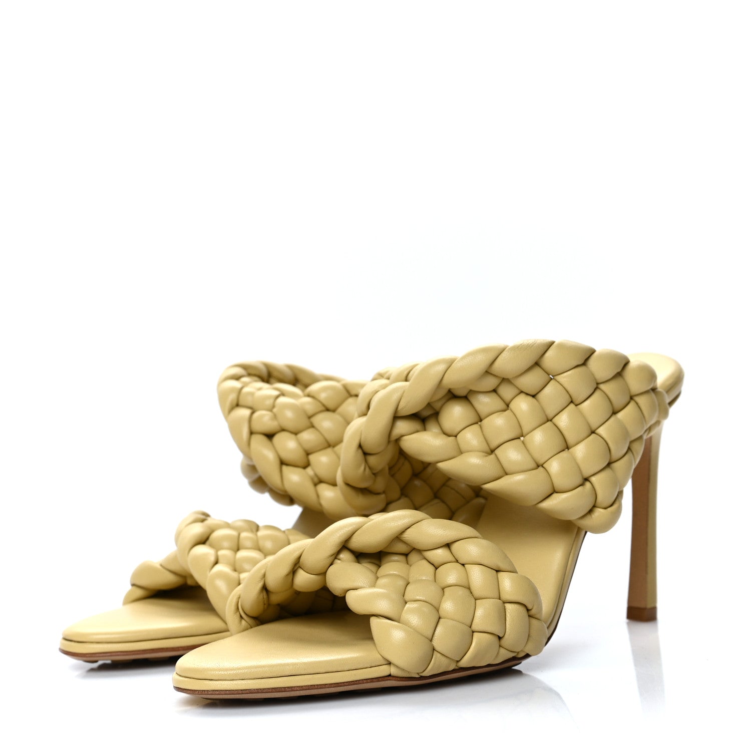 Bottega Veneta Nappa Twisted Padded Intrecciato Curve Slide Sandals 40 Tapioca 3 of 7