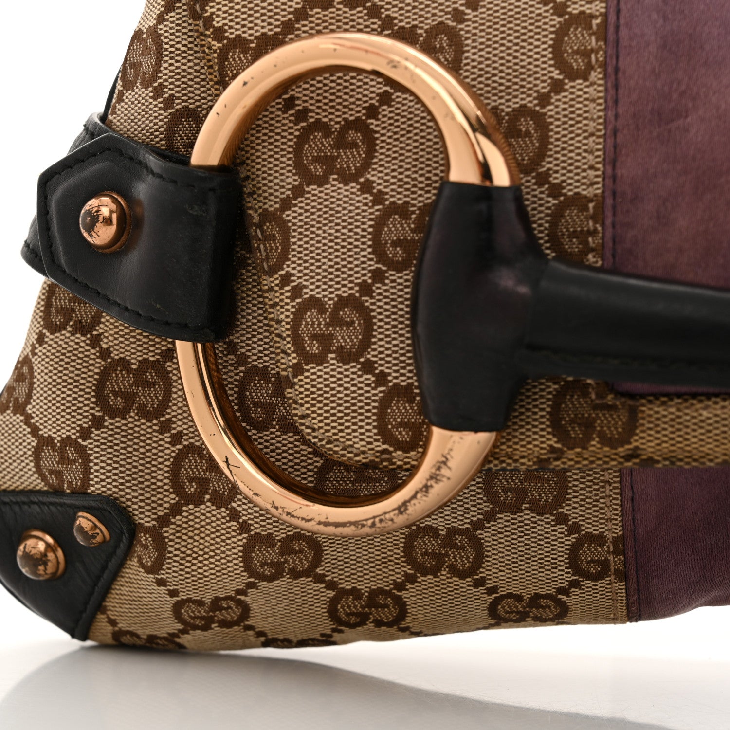 Gucci Tom Ford Monogram Horsebit Web Clutch Purple 14 of 16