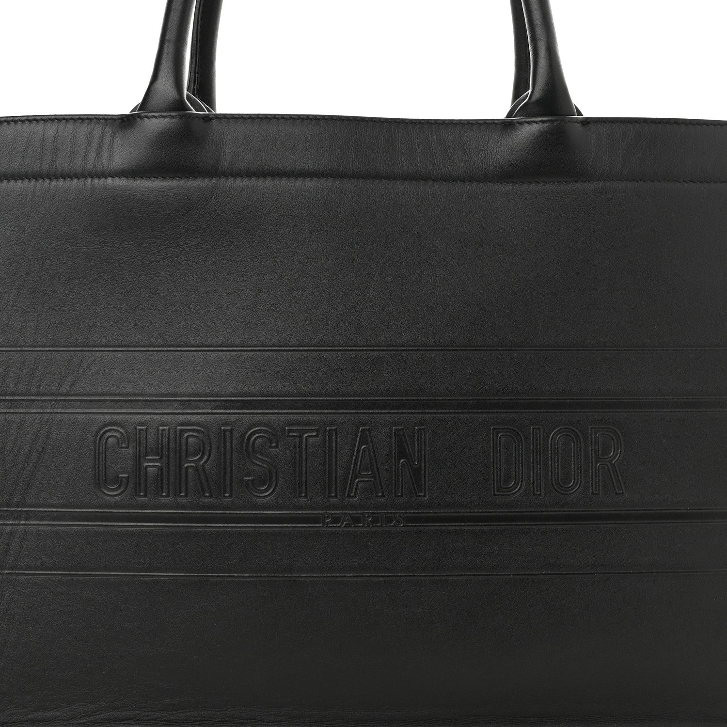 Christian Dior Calfskin Embossed Medium Book Tote Black 8 of 13