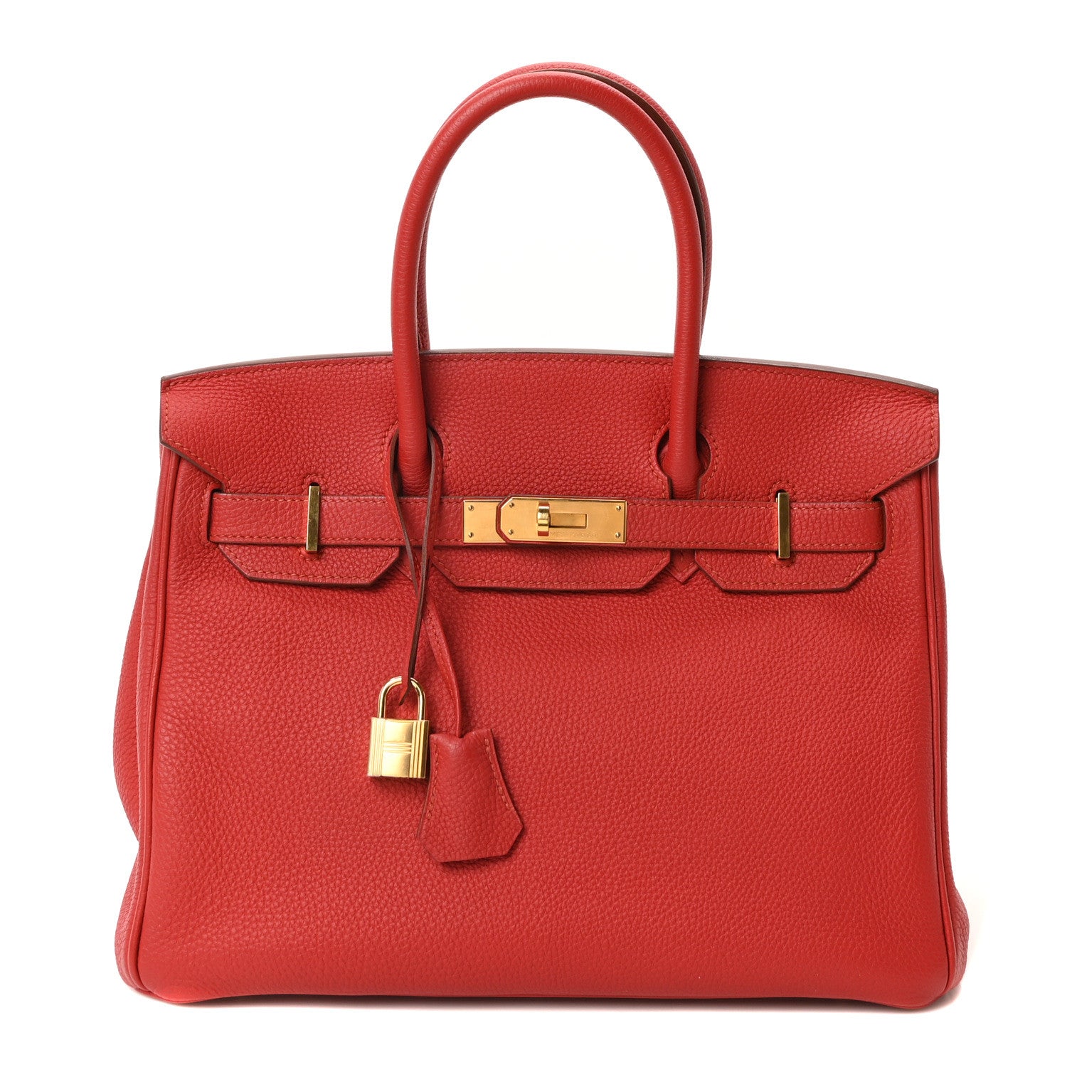 Hermes Taurillon Clemence Birkin 30 Rouge Casaque 1 of 10
