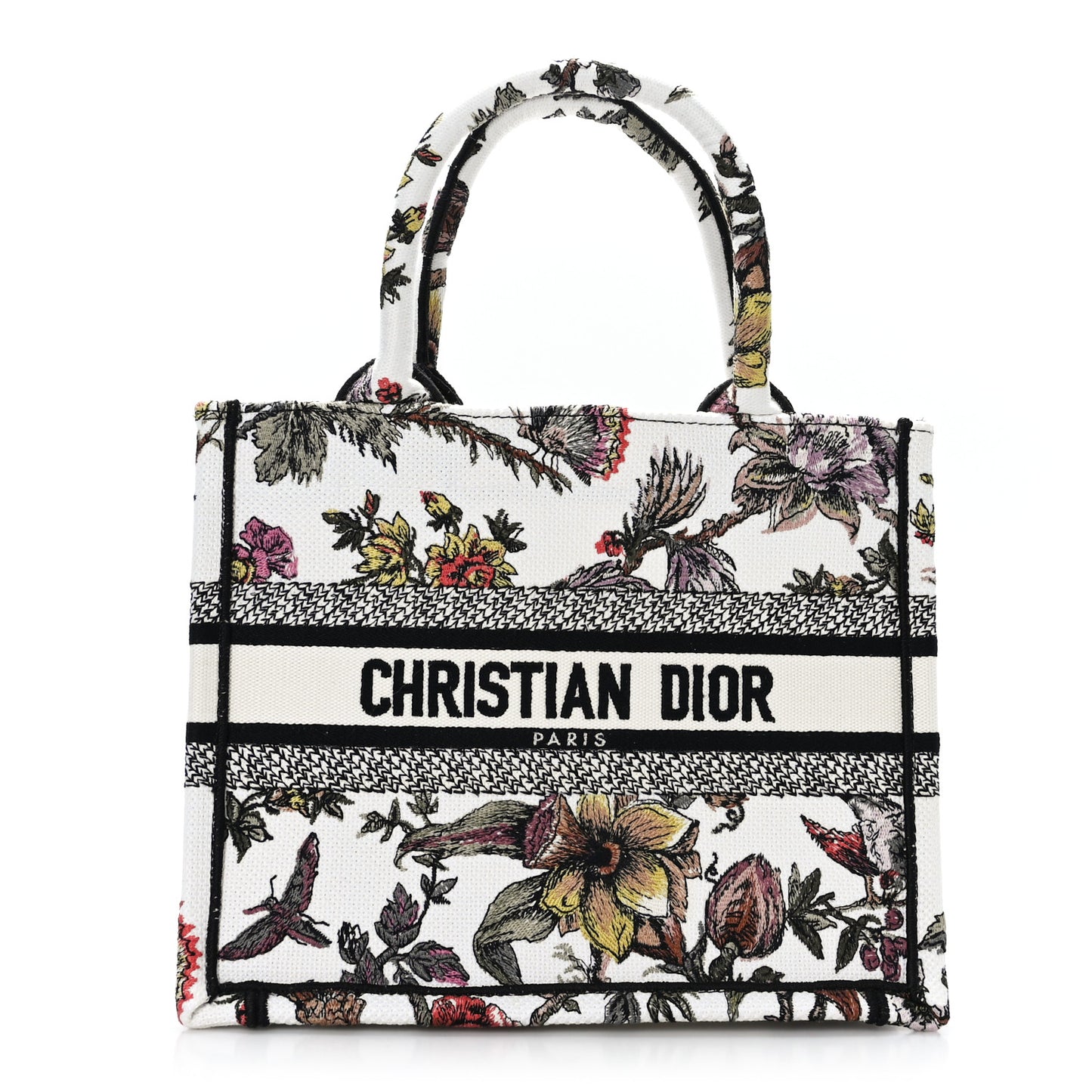 Canvas Jardin Botanique Embroidered Small Book Tote Multicolor