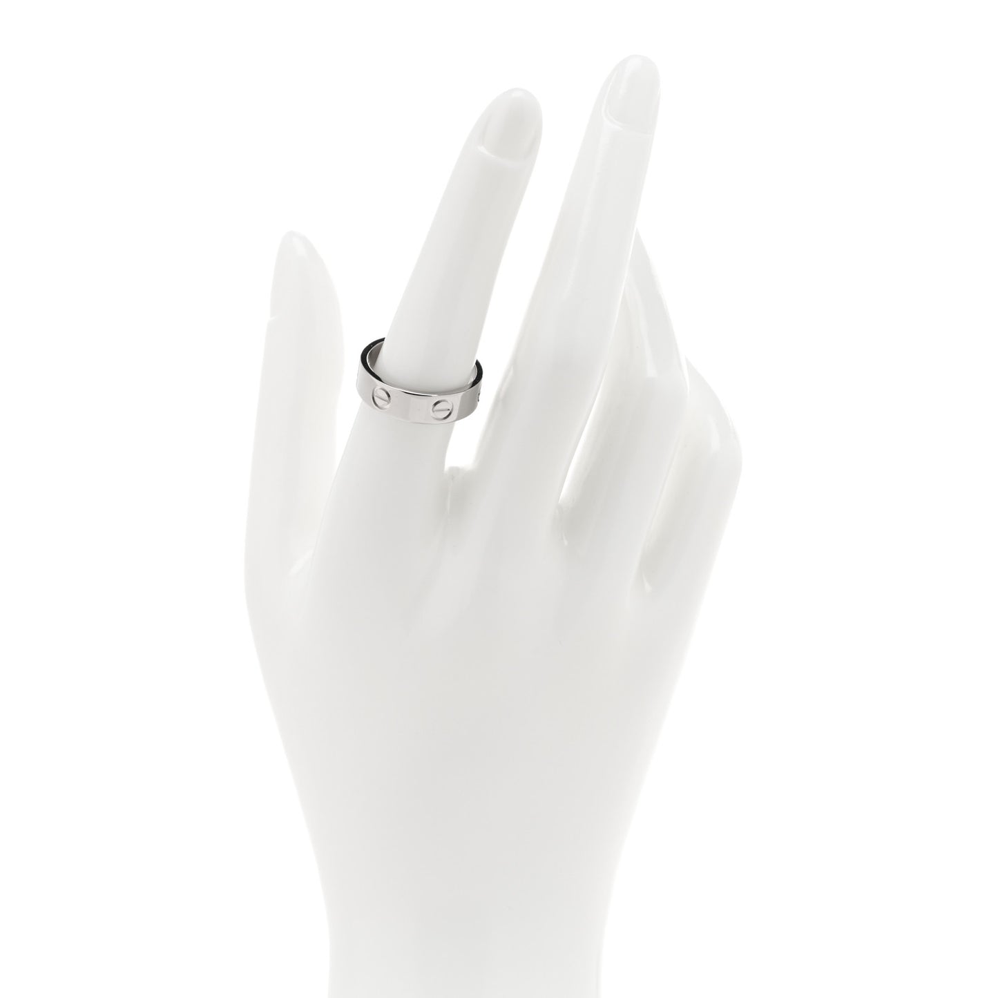 18K White Gold 5.5mm LOVE Ring 55 7.25