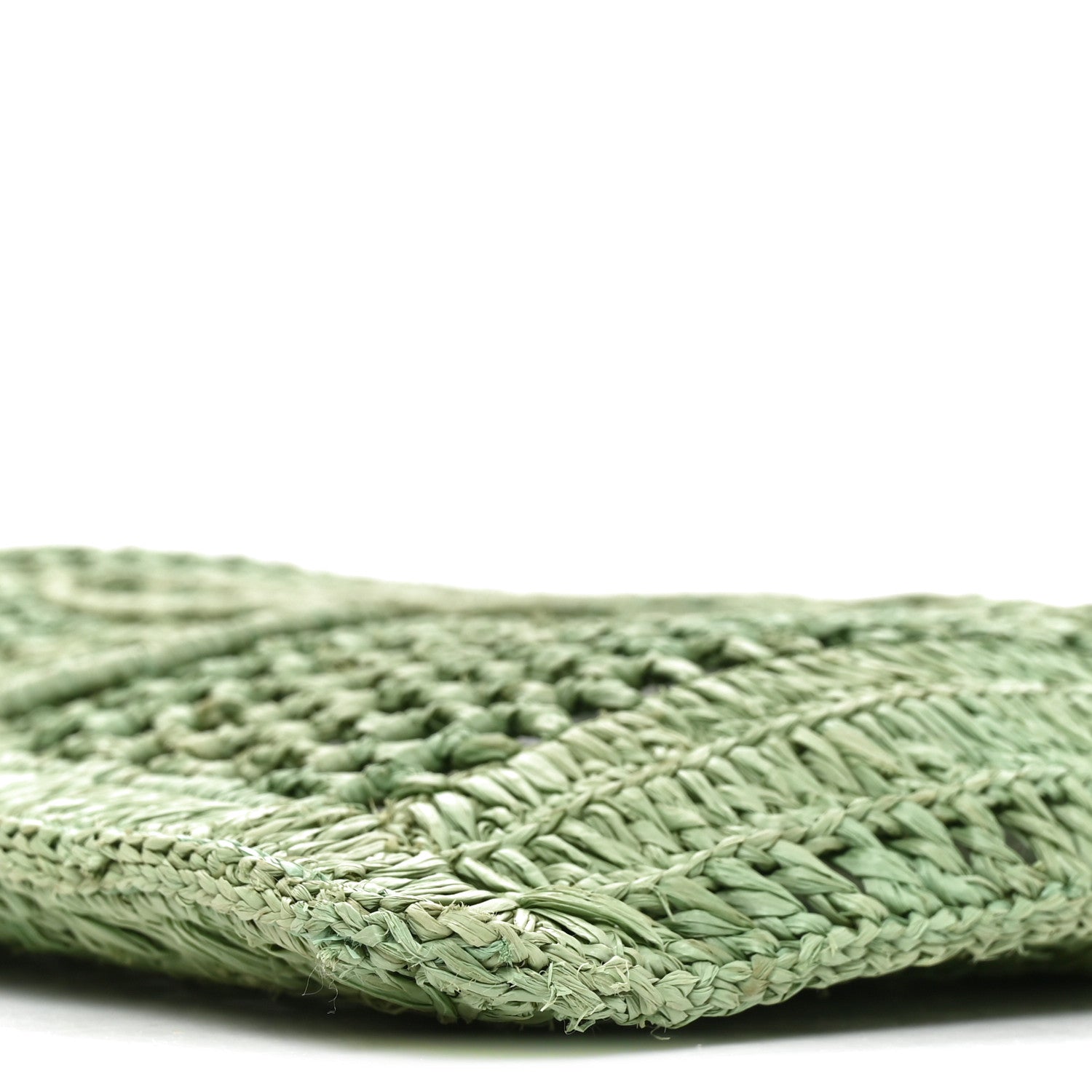 Chloe Raffia Summer Banana Tote Tea Leaf Green 7 of 8
