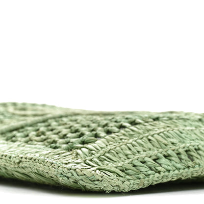 Chloe Raffia Summer Banana Tote Tea Leaf Green 7 of 8