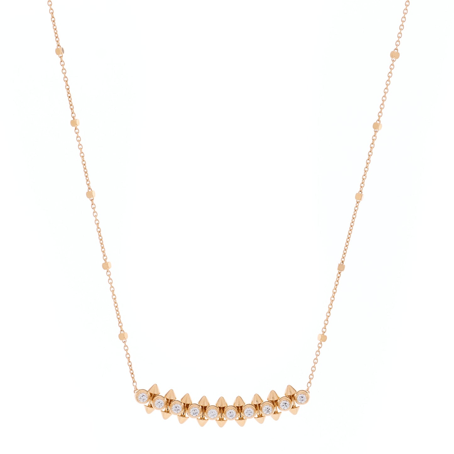 18K Pink Gold Diamond Clash de Cartier Necklace