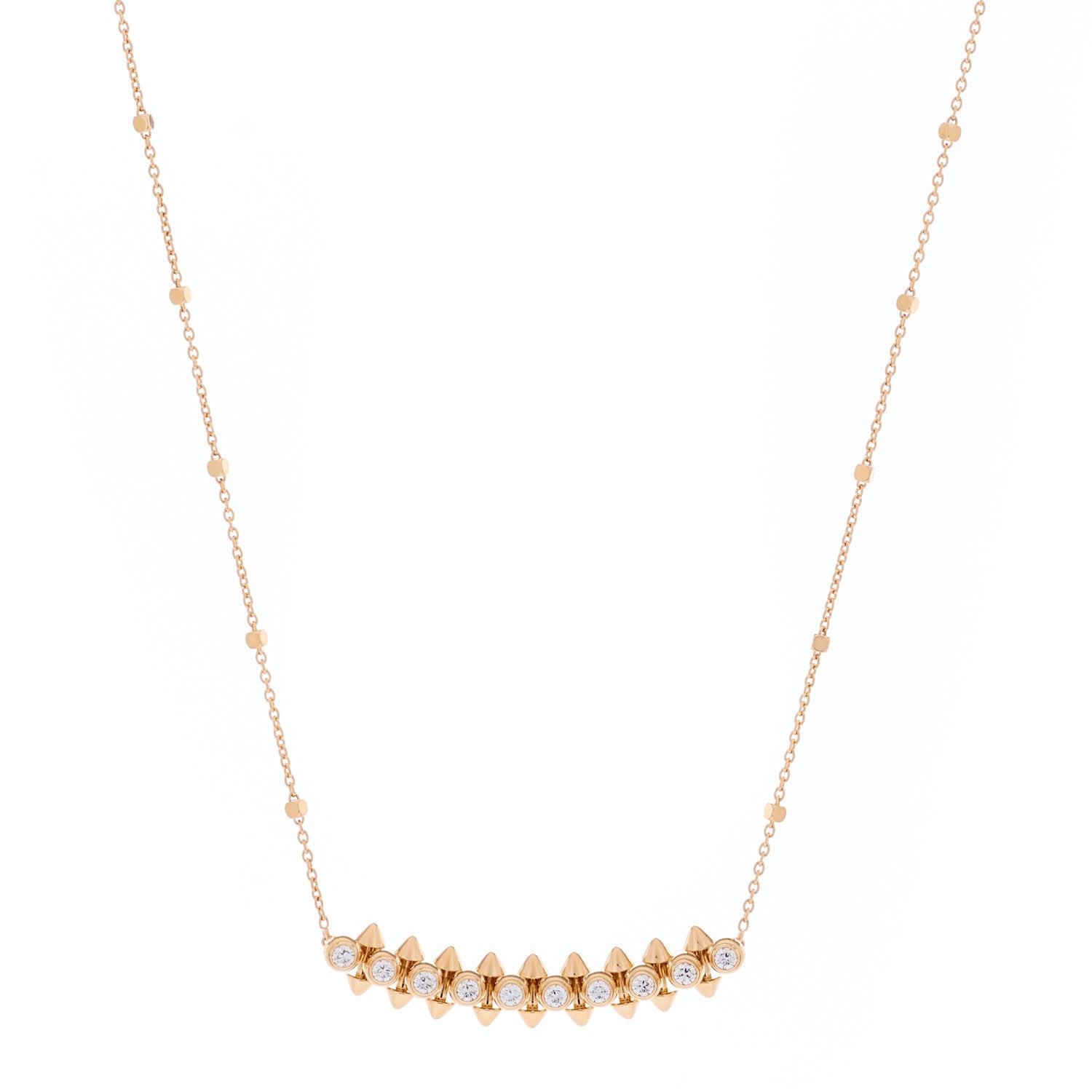 Cartier 18K Pink Gold Diamond Clash de Cartier Necklace 1 of 4
