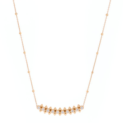 Cartier 18K Pink Gold Diamond Clash de Cartier Necklace 1 of 4