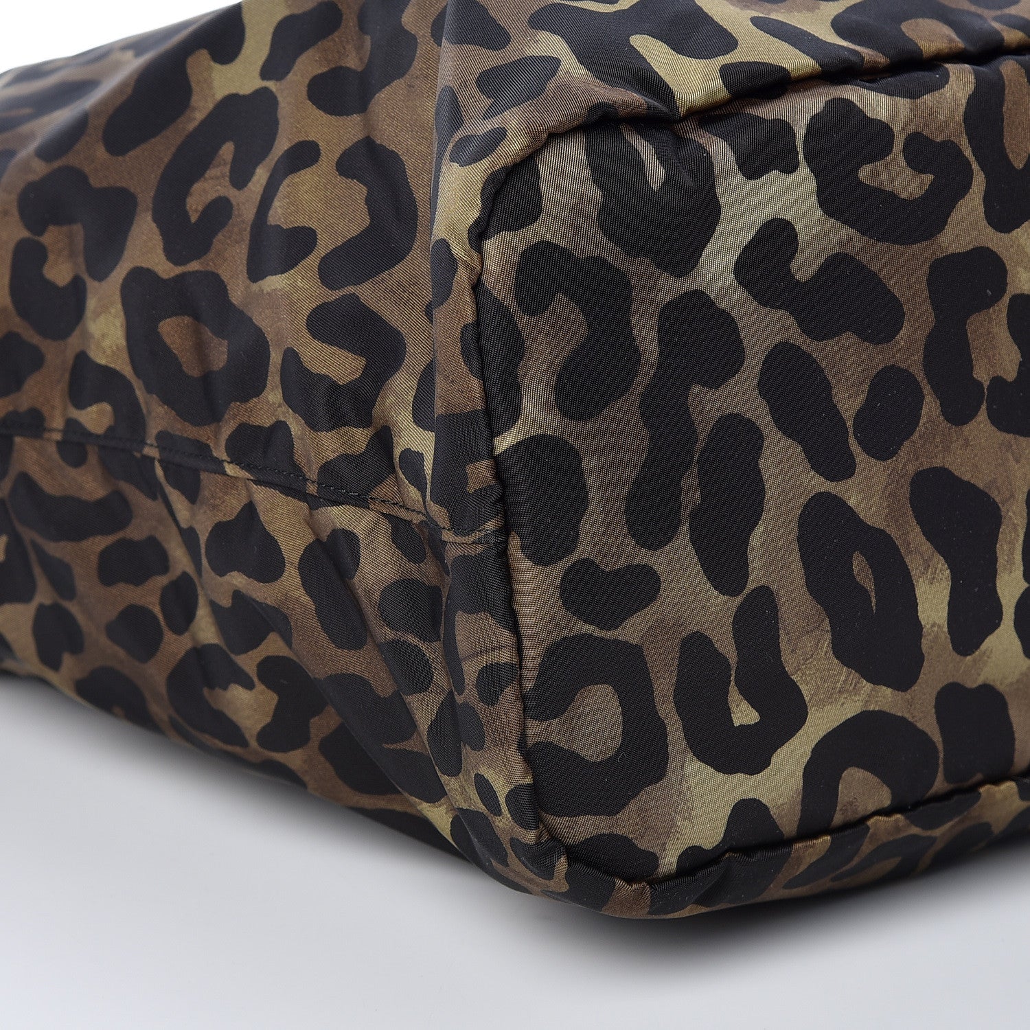 Prada Tessuto Nylon Saffiano Leopard Print Tote Mimetico 9 of 10