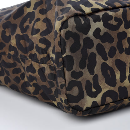 Prada Tessuto Nylon Saffiano Leopard Print Tote Mimetico 9 of 10