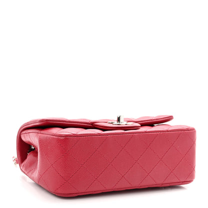 Chanel Caviar Quilted Mini Rectangular Flap Dark Pink 3 of 9