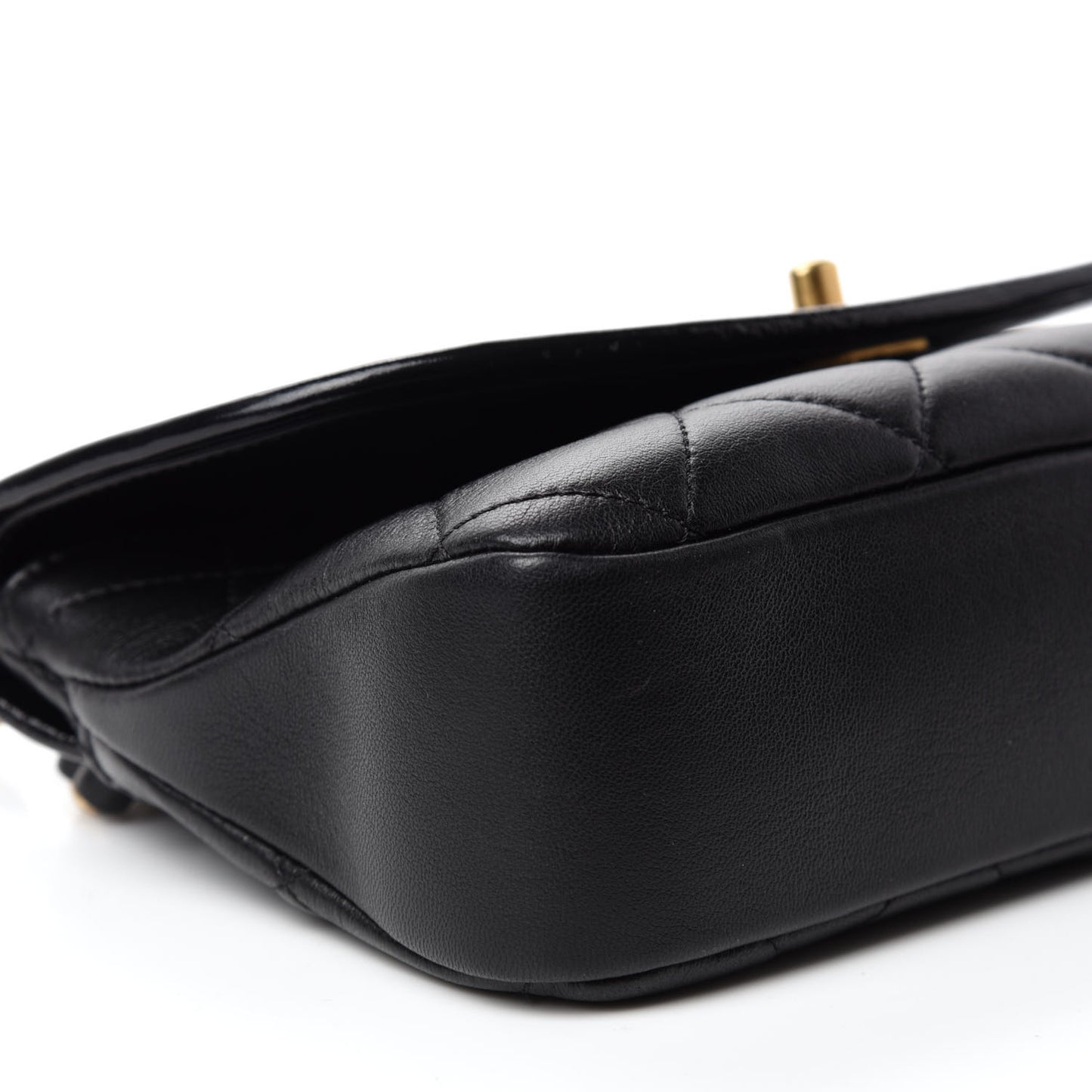 Lambskin Quilted Small La Parisienne Top Handle Flap Black