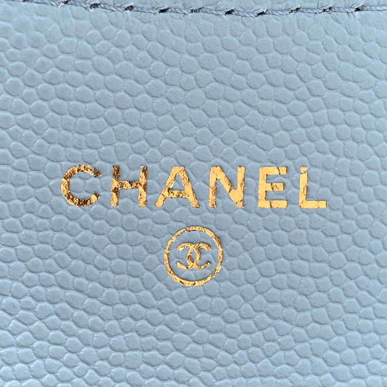 Chanel Caviar Quilted Flap Card Holder Wallet Light Blue 6 of 9