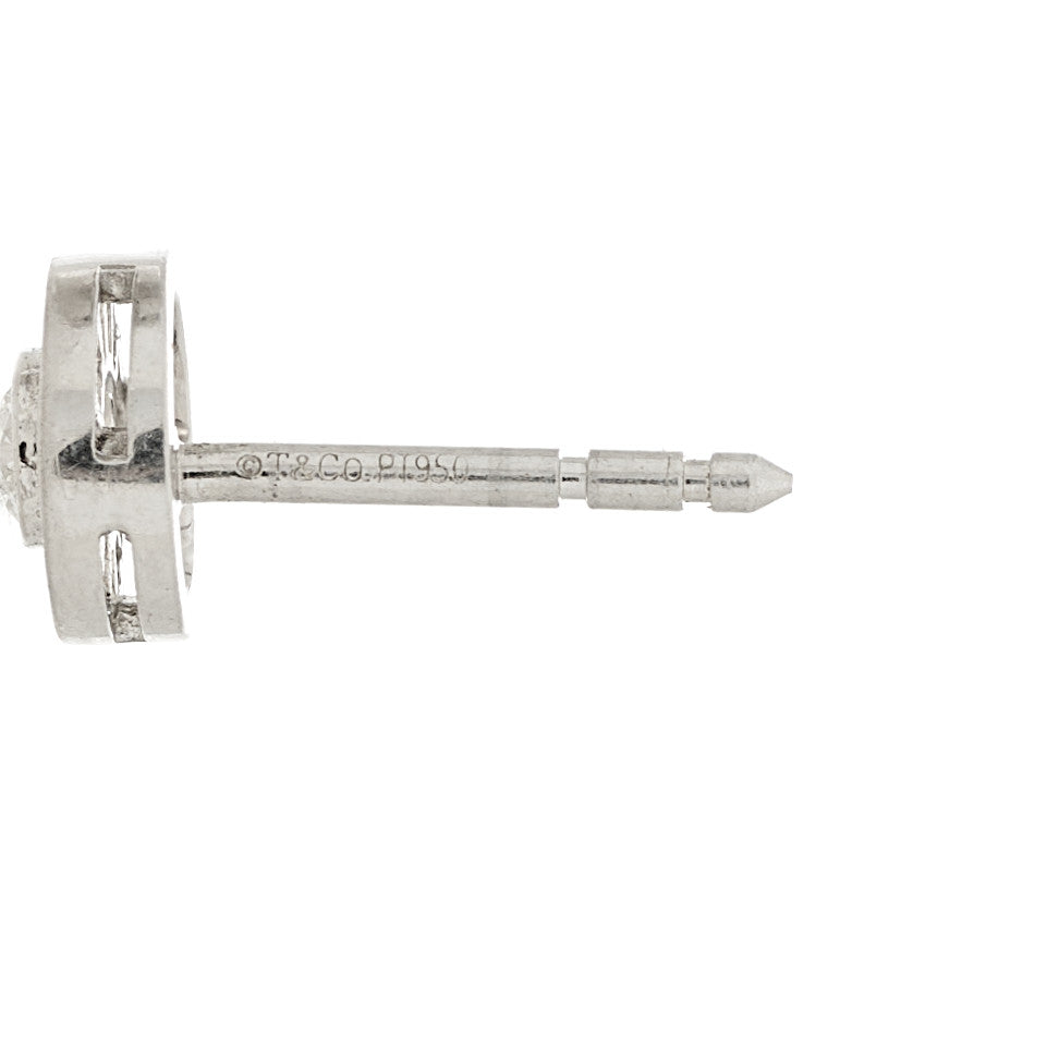 Platinum Diamond Mini Circlet Earrings