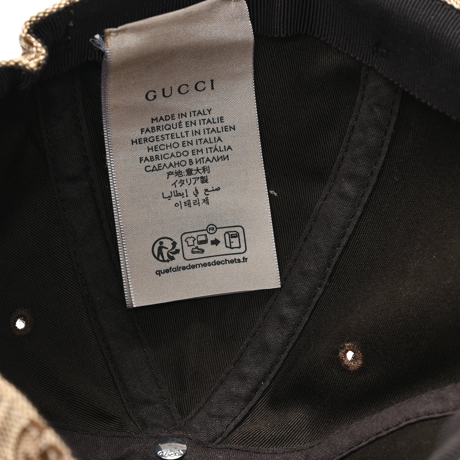 Gucci Monogram Patch Logo Soft Baseball Hat L Beige Cocoa 9 of 10
