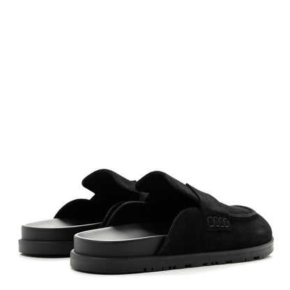 Hermes Suede Calfskin Go Mules 40 Black 5 of 9