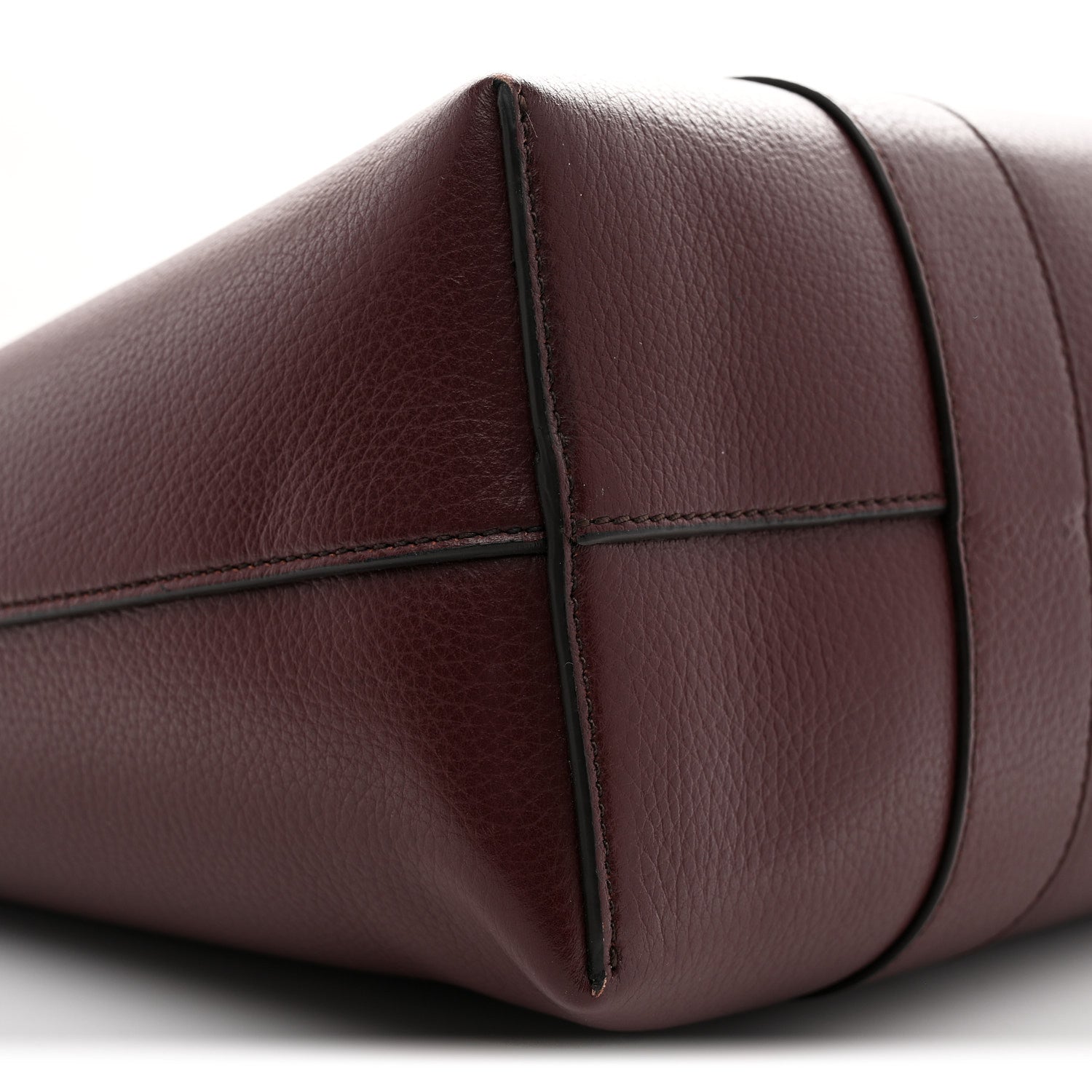 Mulberry Small Classic Grain Bayswater Tote Burgundy Oxford Blue 8 of 10