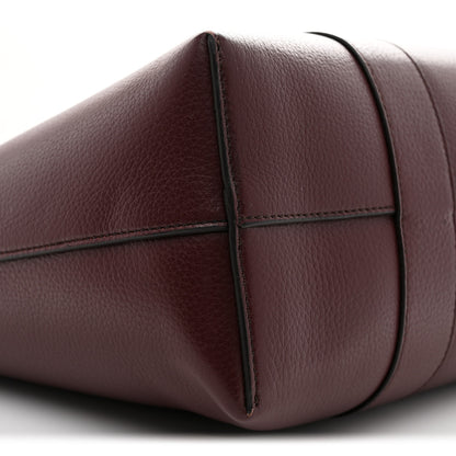 Mulberry Small Classic Grain Bayswater Tote Burgundy Oxford Blue 8 of 10