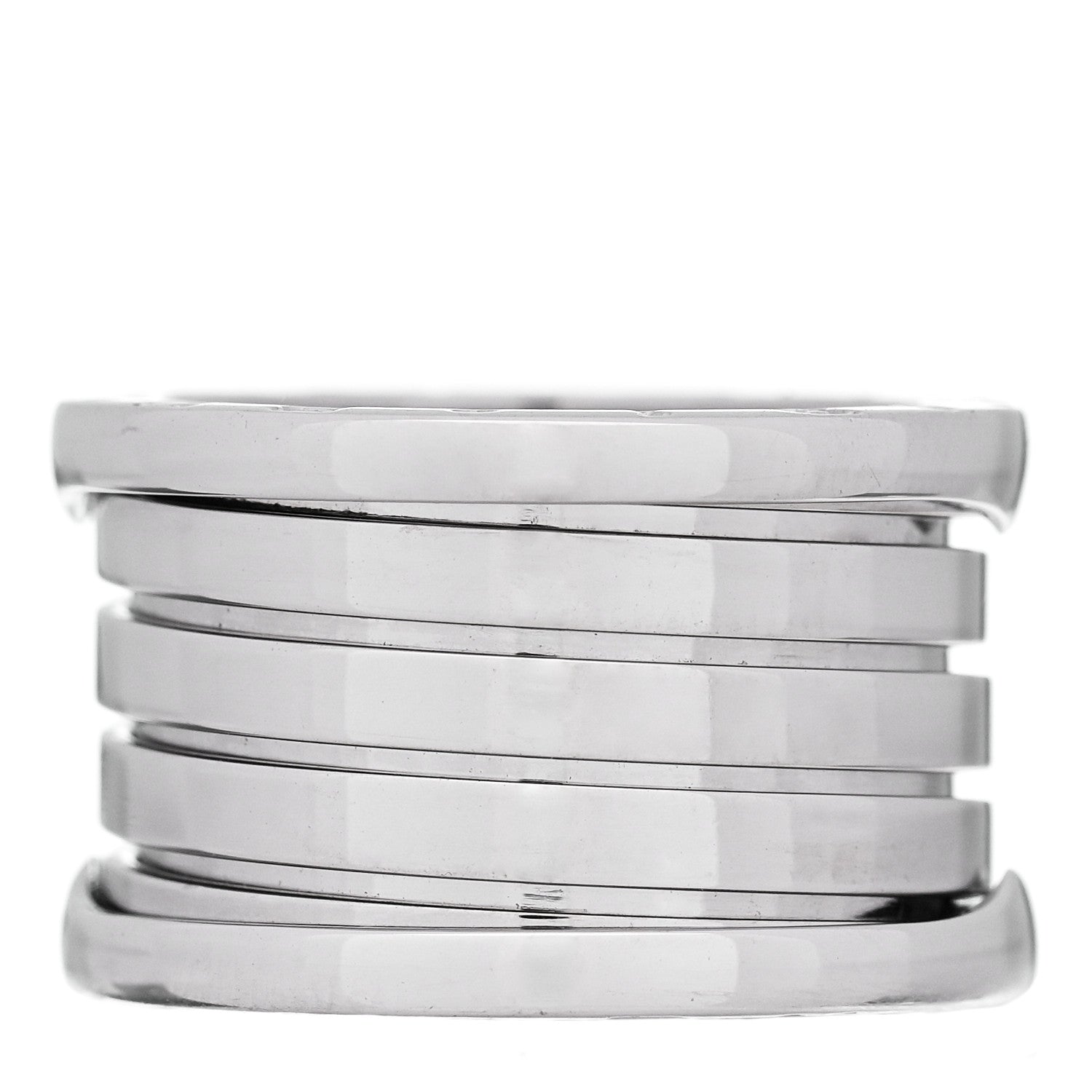 Bulgari 18K White Gold B.Zero1 Four-Band Ring 51 5.75 3 of 8