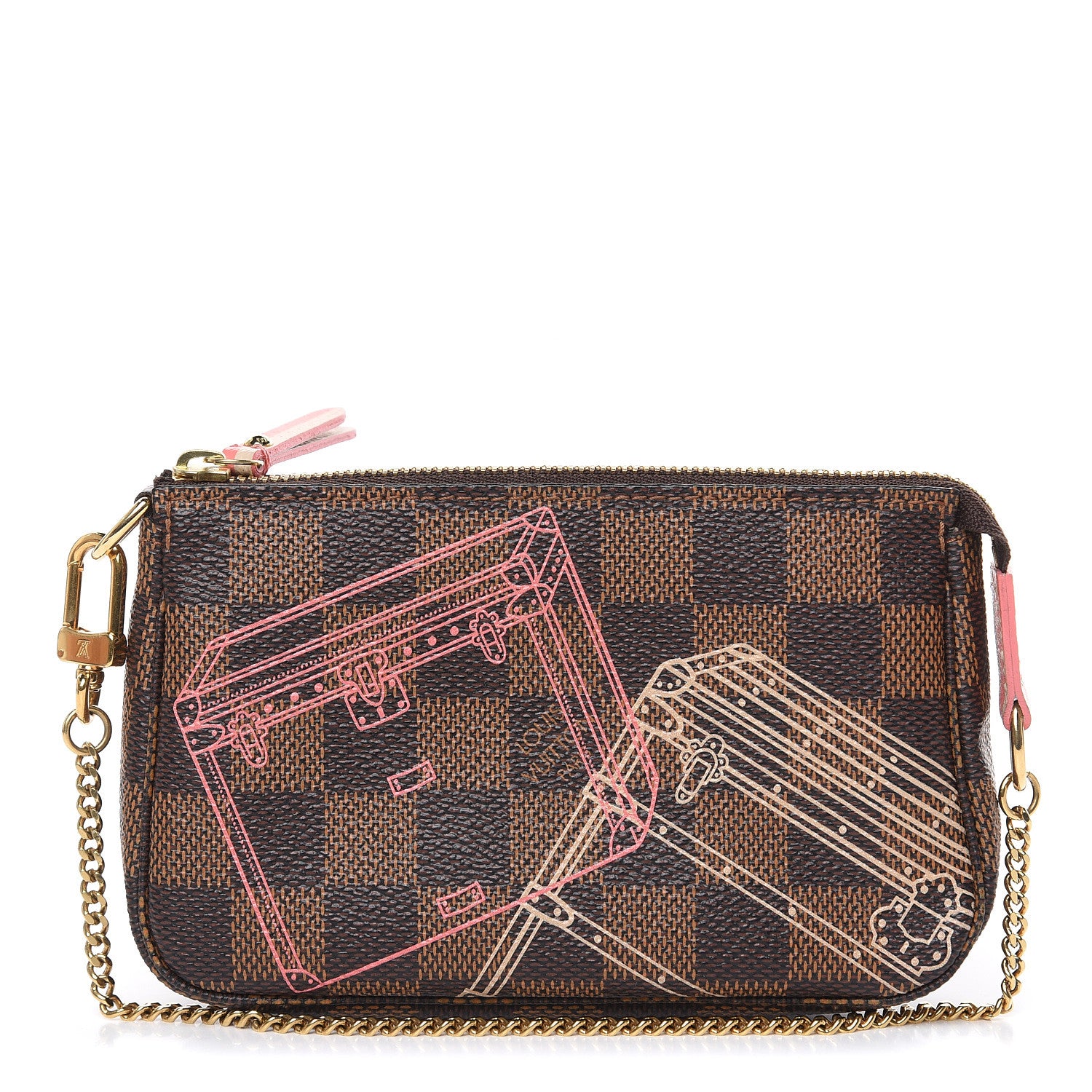 Louis Vuitton Damier Ebene 2014 Christmas Animation Mini Pochette Accessories 1 of 10