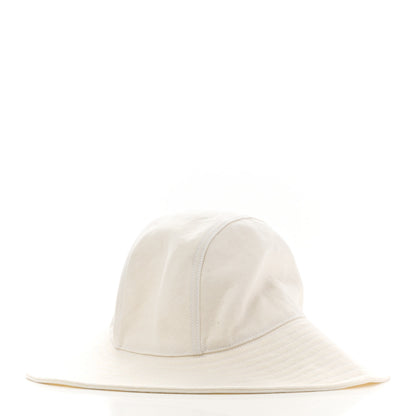 Hermes Stonewashed Linen Colette Hat 57 Warm White 3 of 8