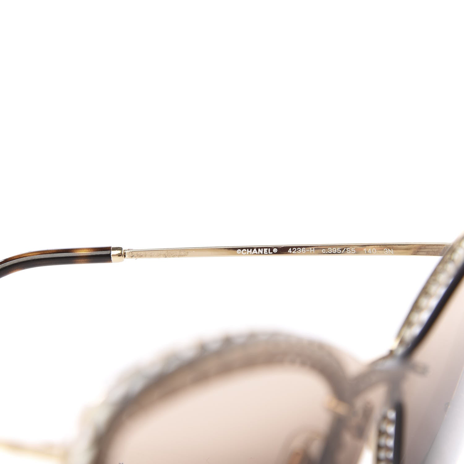Chanel Acetate Metal Pearl Butterfly Sunglasses 4236-H Brown 7 of 8
