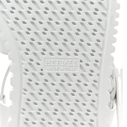 Hermes Calfskin Womens Everest Sandals 38 White 7 of 11