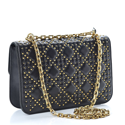 Christian Dior Lambskin Cannage Studded Large Dioraddict Flap Bag Black 3 of 14