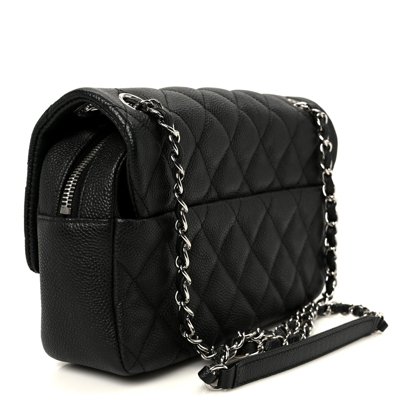 Caviar Quilted Medium Easy Flap Black