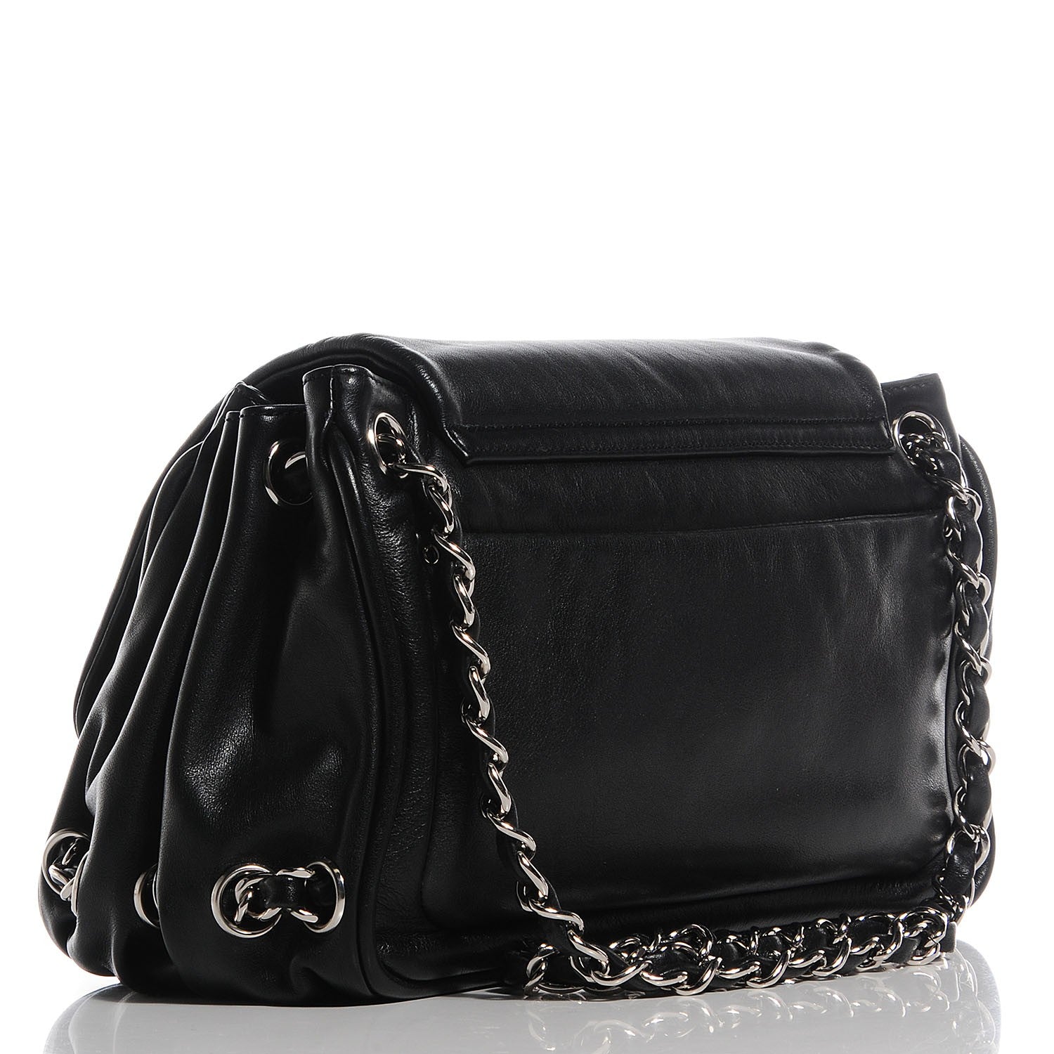 Chanel Calfskin Diagonal Ligne Flap Black 3 of 8