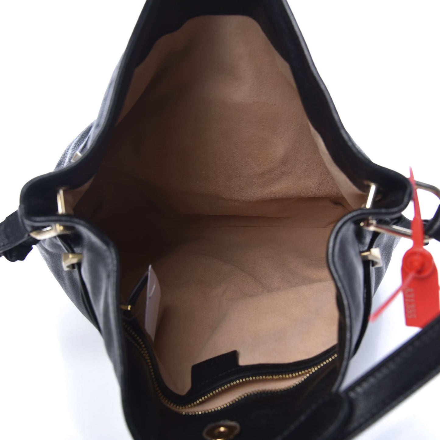 Sakai Calfskin Horsebit 1955 Cinch Top Messenger Bag Black