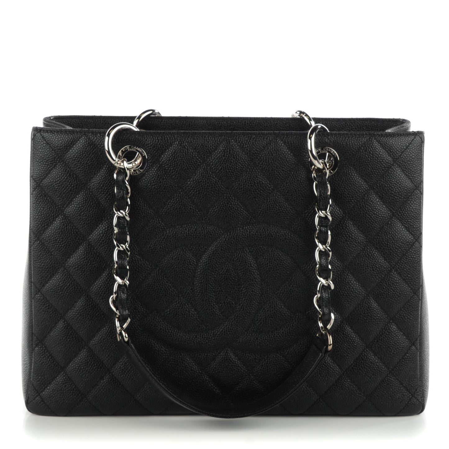 Caviar Quilted Grand Shopping Tote GST Black