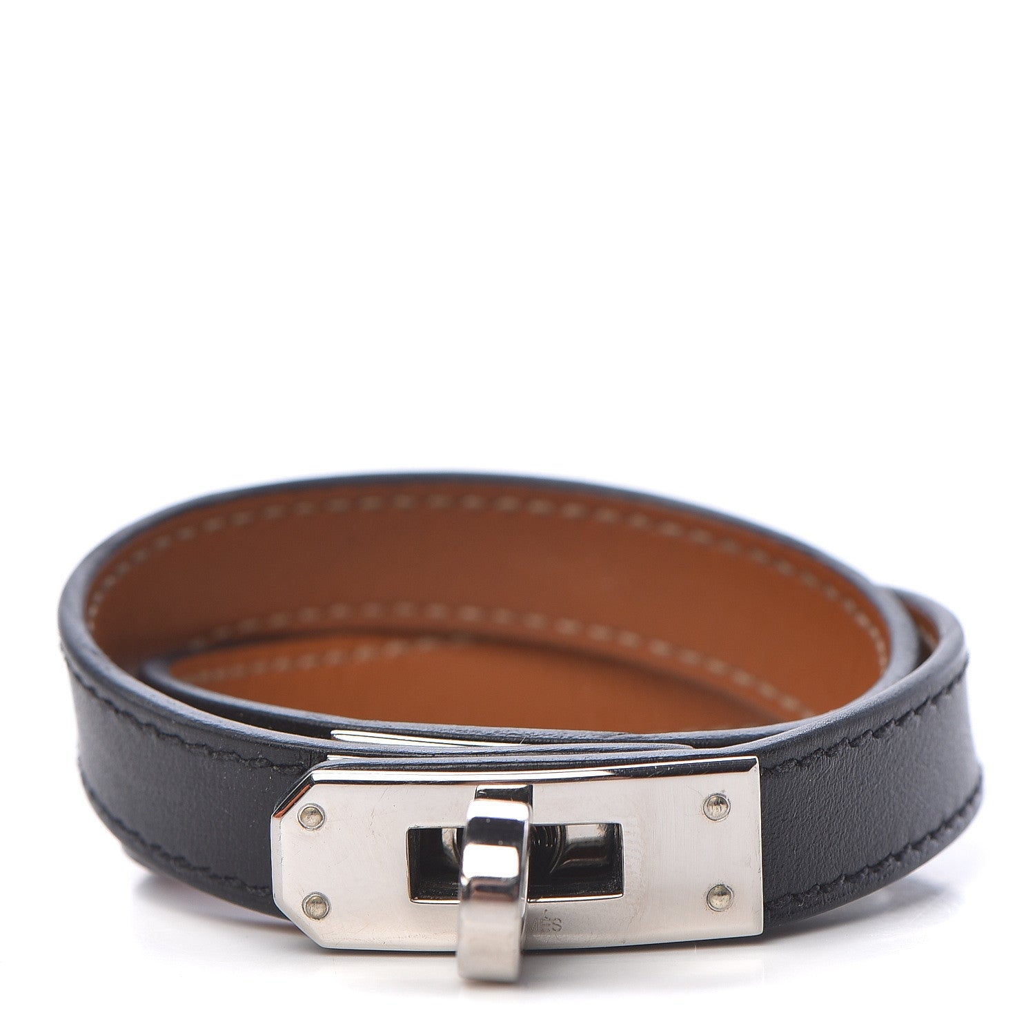 Hermes Swift Kelly Double Tour Bracelet S Black 1 of 8