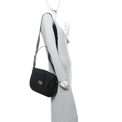 Christian Dior Calfskin D Fence Saddle Bag Black 2 of 10