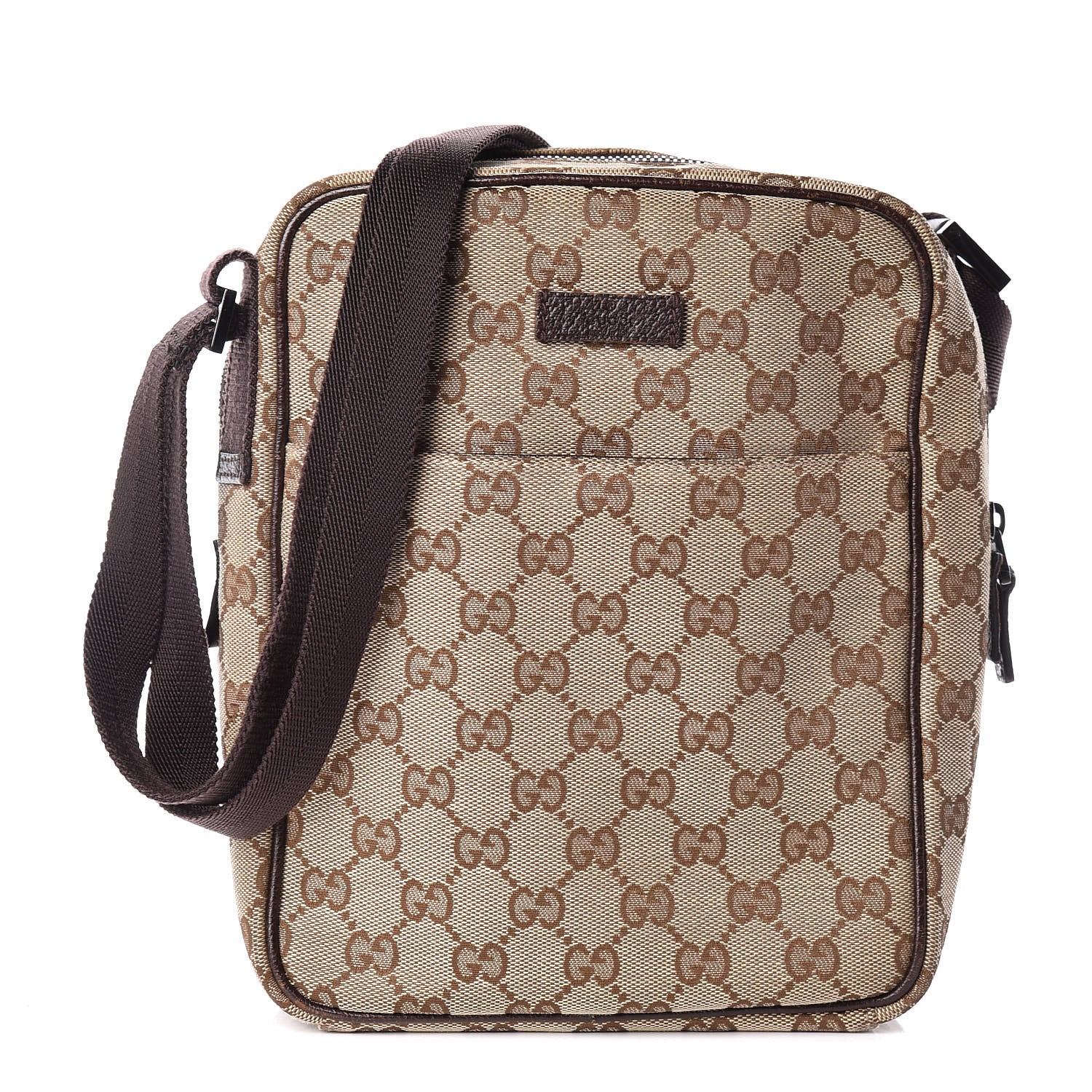 Gucci Monogram Messenger Bag Brown 1 of 9