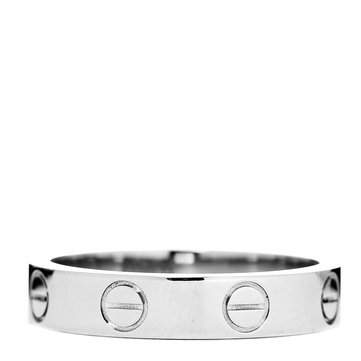 18K White Gold 3.5mm LOVE Wedding Band Ring 49 4.75