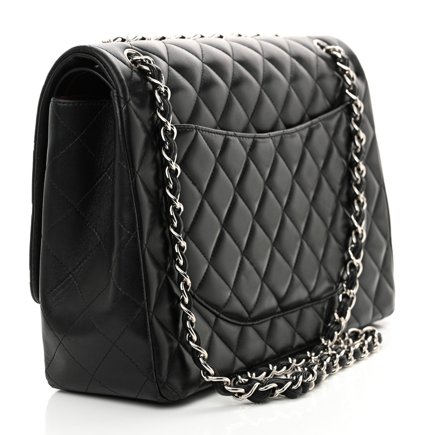 Chanel Lambskin Quilted Maxi Double Flap Black 3 of 16