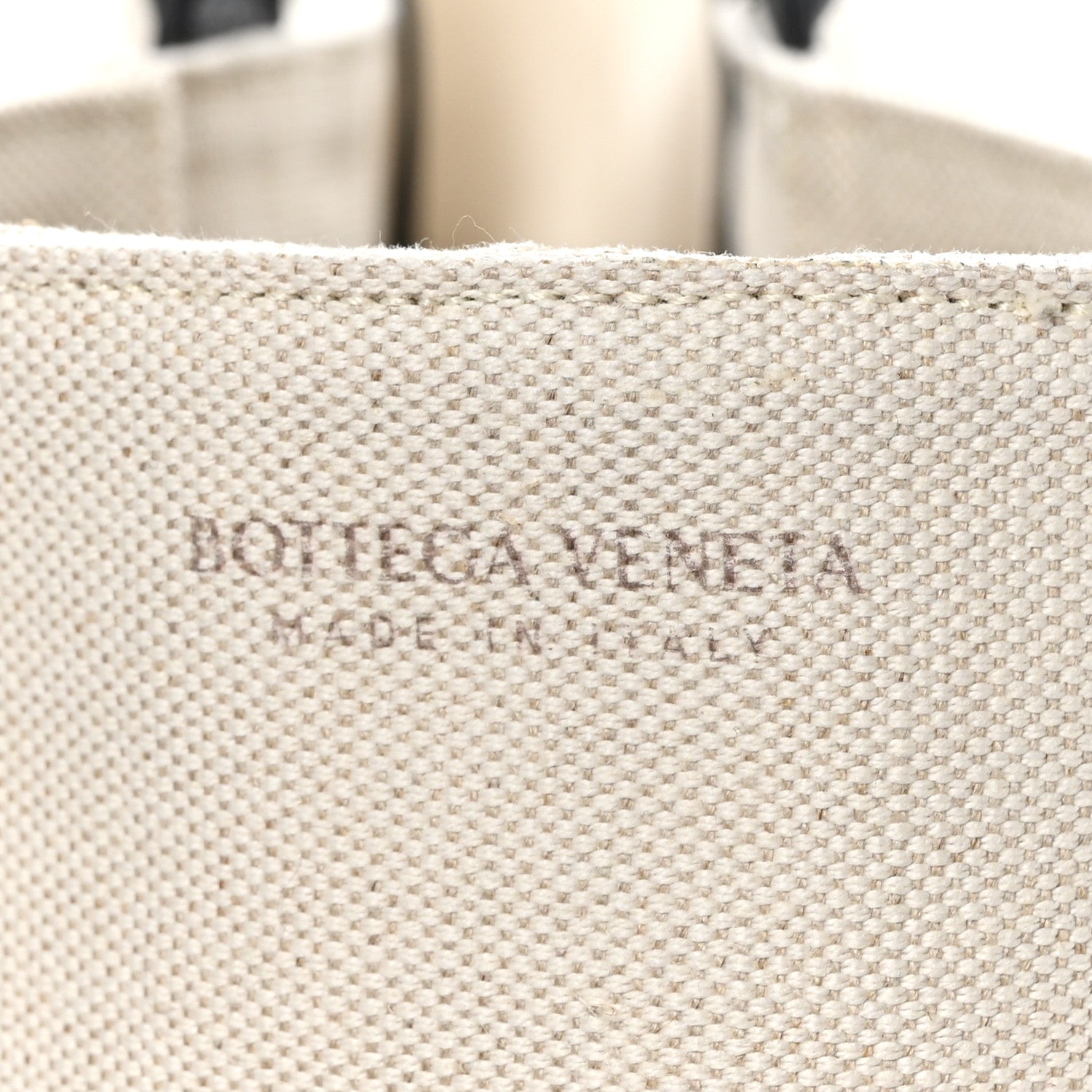 Bottega Veneta Canvas Intrecciato Large Arco Tote Beige Black 7 of 9
