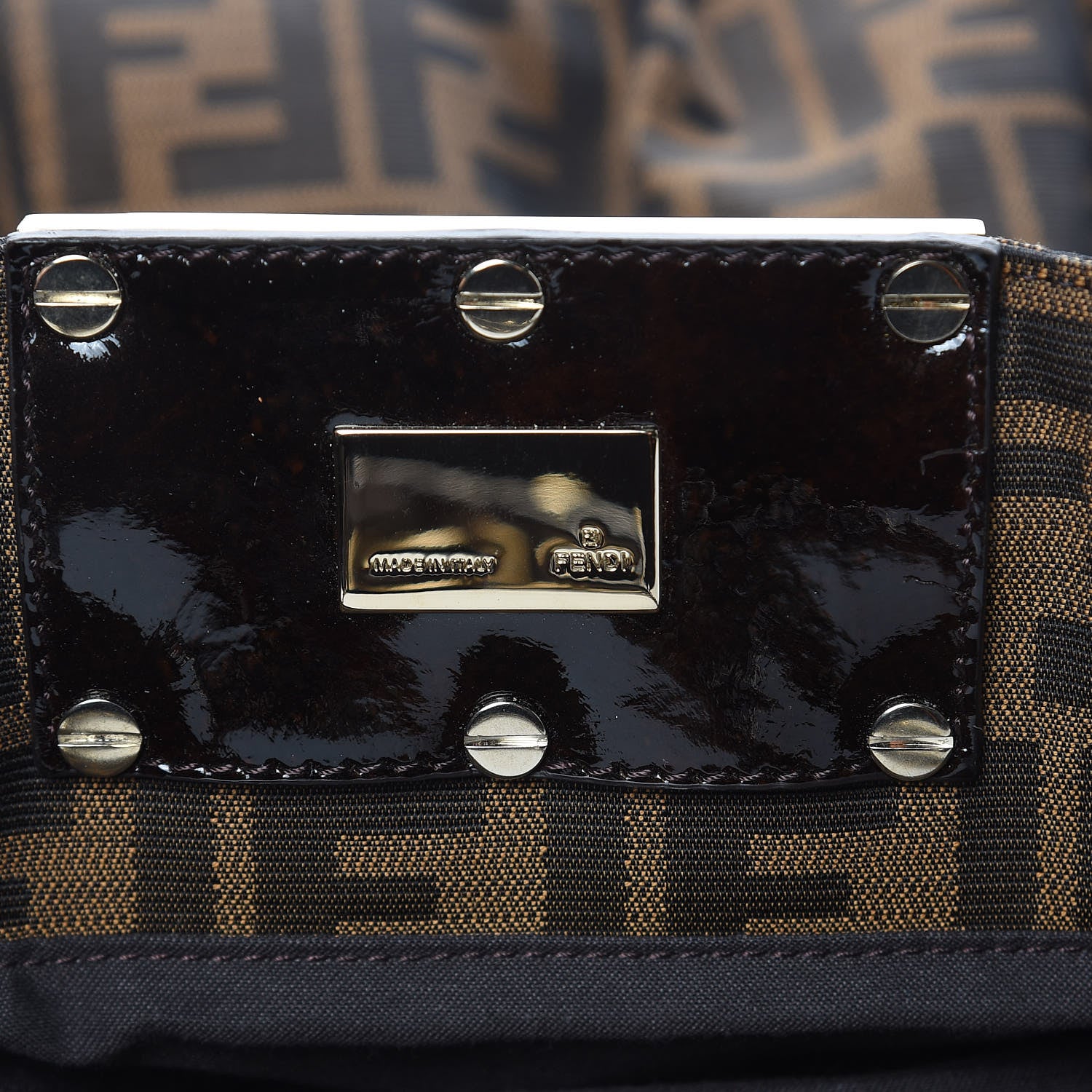 Fendi Zucca Mia Tote Tobacco 7 of 10