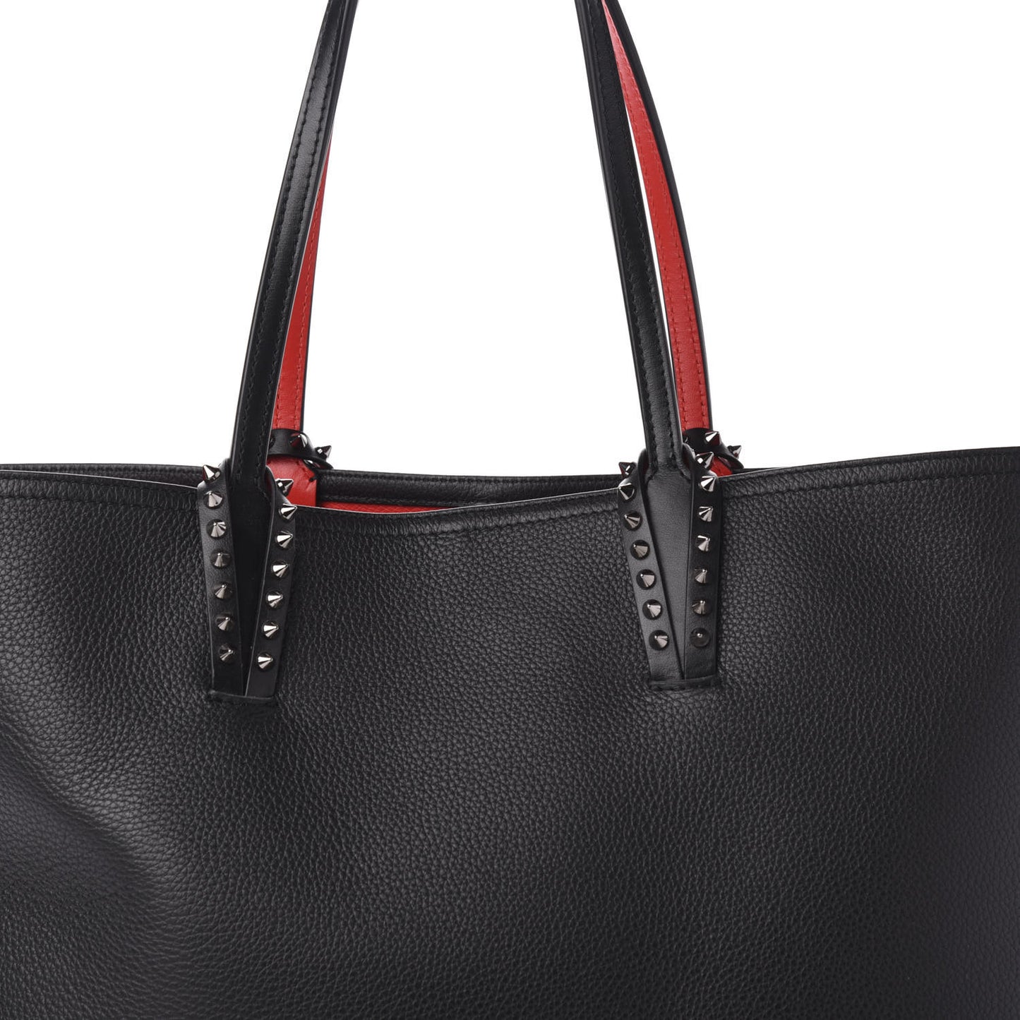 Calfskin Spikes East West Cabata Tote Black