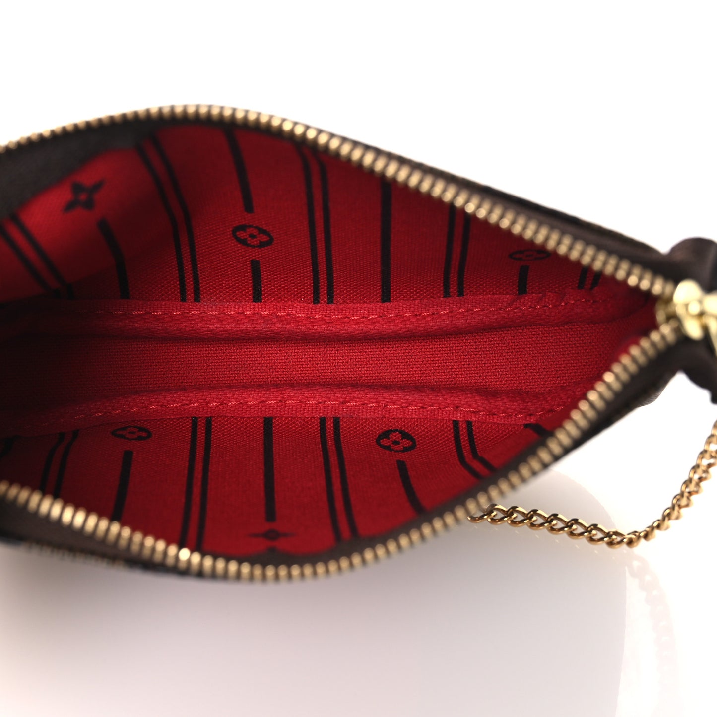 Damier Ebene Complice Trunks and Bags Mini Pochette Accessories Red