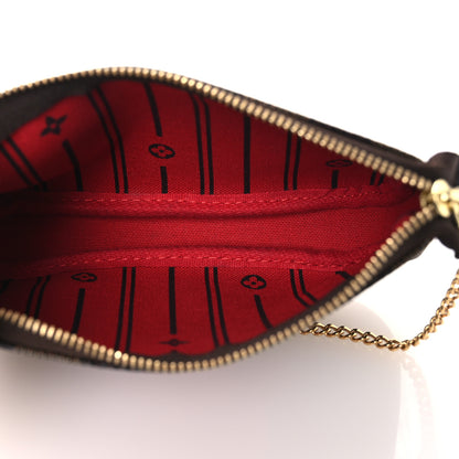 Louis Vuitton Damier Ebene Complice Trunks and Bags Mini Pochette Accessories Red 5 of 12