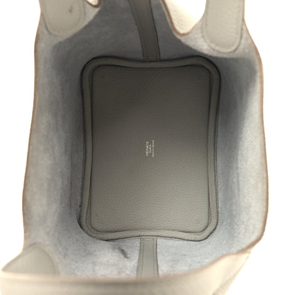 Hermes Taurillon Clemence Picotin Lock 18 PM Gris Perle 5 of 12