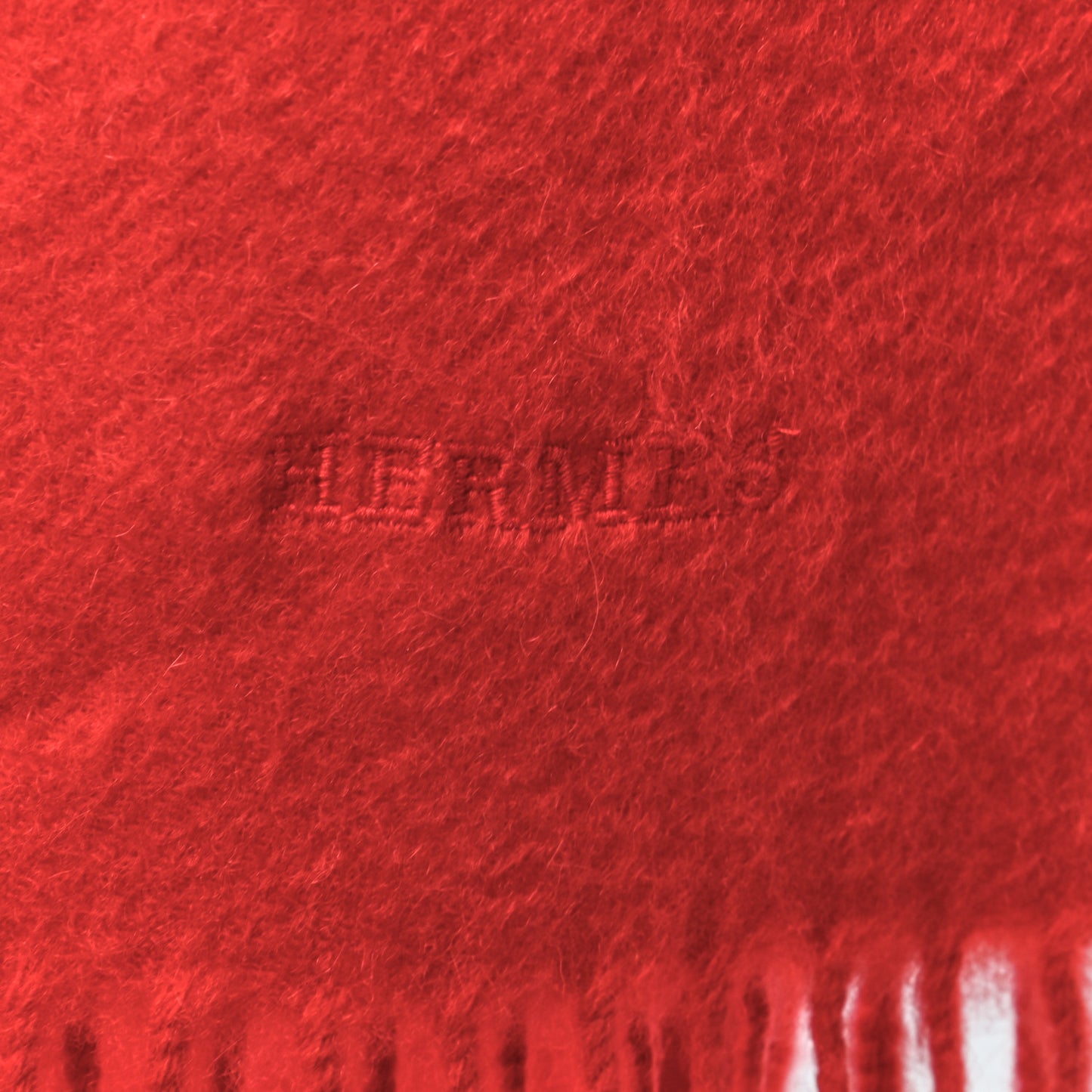 Cashmere Fringe Scarf Rouge Vif