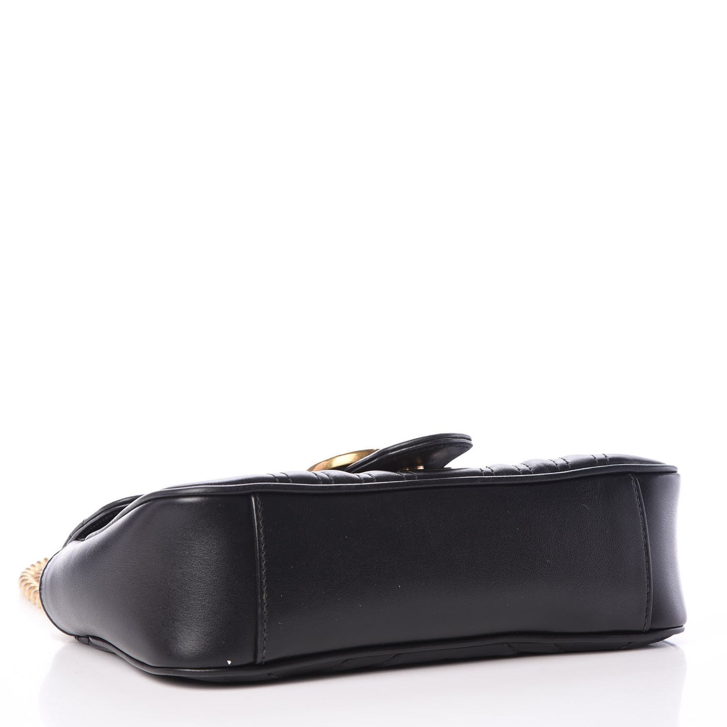 Calfskin Matelasse Mini GG Marmont Shoulder Bag Black