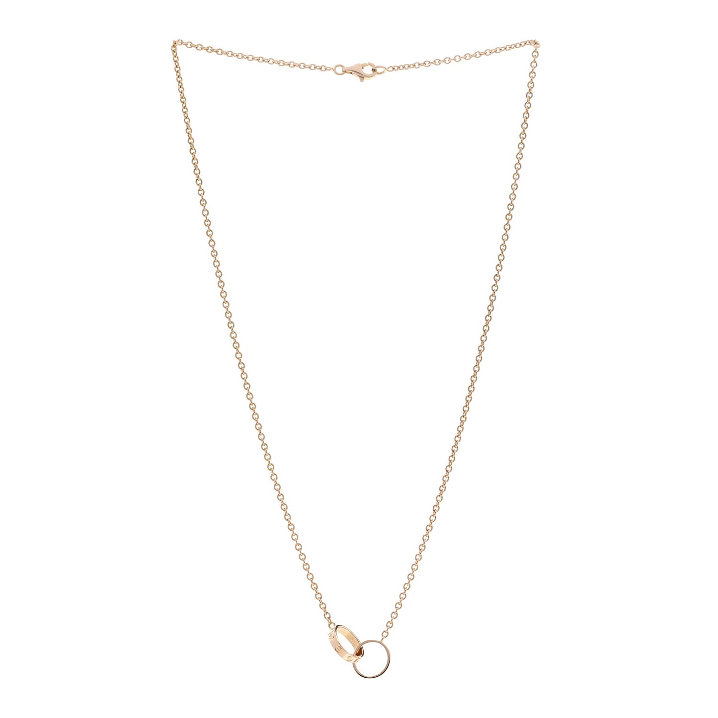 18K Pink Gold Interlocking LOVE Necklace