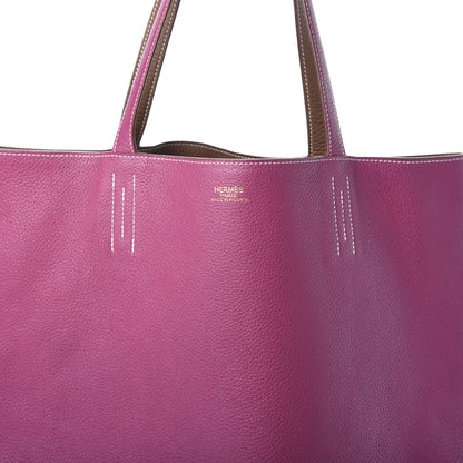 Hermes Taurillon Clemence Double Sens 36 Reversible Tote Marron Tosca 14 of 15