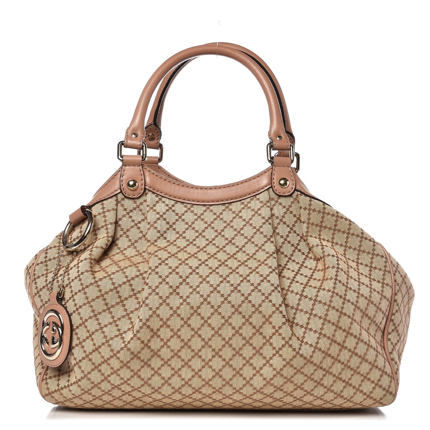Diamante Medium Sukey Tote Beige