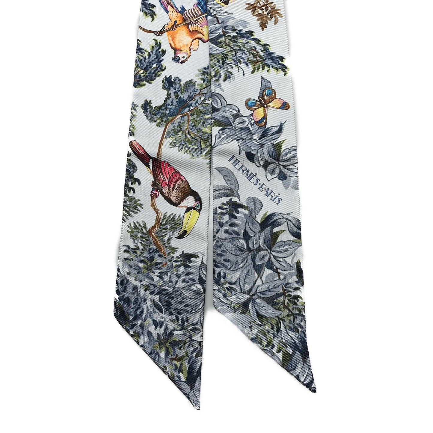 Silk Equateur Twilly Gris Perle Jaune