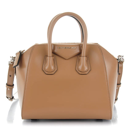 Givenchy Shiny Lord Calfskin Mini Antigona Dark Beige 1 of 7
