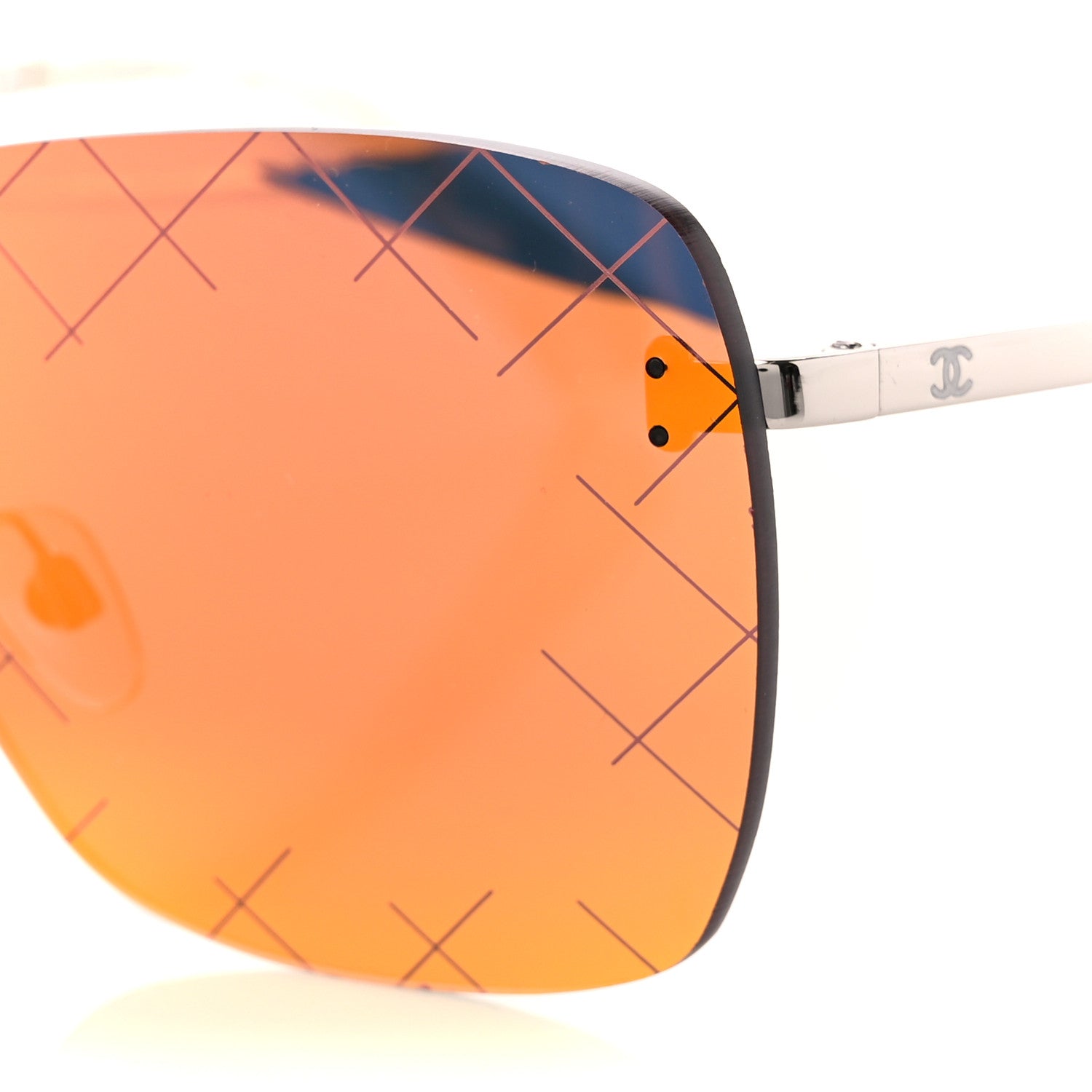 Chanel Shield Runway Sunglasses 4215 Silver Red 9 of 10